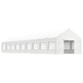 vidaXL Altánok so strechou, biely 20,07x4,08x3,22 m, polyetylén