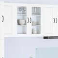 vidaXL Nástenný sklenený kabinet PORTO Biela 80 x 31 x 80 cm