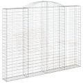 vidaXL Oblúkový gabionový kôš 7 ks 300x30x220/240cm pozinkované železo