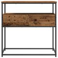 vidaXL Konzolový stôl Staré drevo 75 x 40 x 75 cm Kompozitné drevo