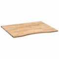 vidaXL Doska stolíka neošetrená 100x80x2,5 cm dubový masív obdĺžnikový
