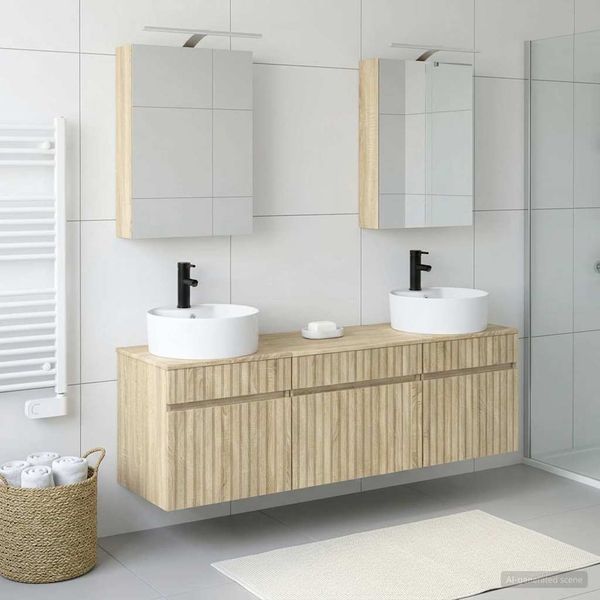 vidaXL Set kabinetov do kúpeľne 5 pcs Dub sonoma 50 x 14,5 x 70 cm