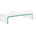 vidaXL TV stojan/stojan pod monitor z priehľadného skla, 60x25x11 cm