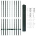 vidaXL Zvarené pletivo s podperami 25 x 1,2 m PVC potiahnutá oceľ