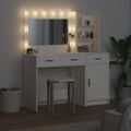 vidaXL Toaletný stolík 2 ks Biela 78,5 x 41 x 135 cm Kompozitné drevo