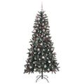 vidaXL Umelý vianočný stromček Zelená 240 cm PVC, plast a oceľ