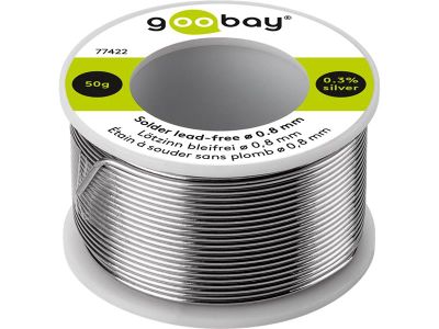 Cín 0,8 mm 50 g 99,3%Sn 0,7%Cu GOOBAY 77422