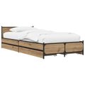 vidaXL Rám postele s čelom Dub artisan 80 x 200 cm Kompozitné drevo