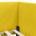 vidaXL Rohový rám postele s čelnou doskou Žltá 80 cm x 200 cm Zamat