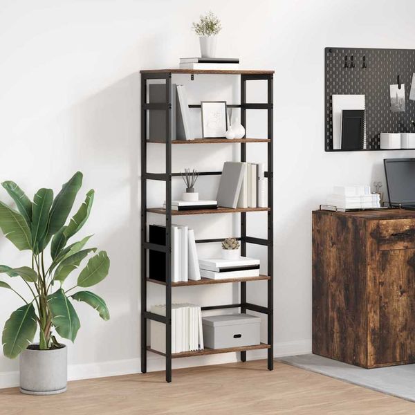 vidaXL Regál na knihy Dymová dub 60 x 29,5 x 149 cm Kompozitné drevo