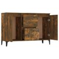 vidaXL Komoda dymový dub 102x35x70 cm spracované drevo