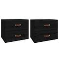 vidaXL Nástenné nočné stolíky 2 ks čierne 50x36x40 cm