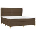 vidaXL Boxspring posteľ s matracom tmavohnedá 160x200 cm látka