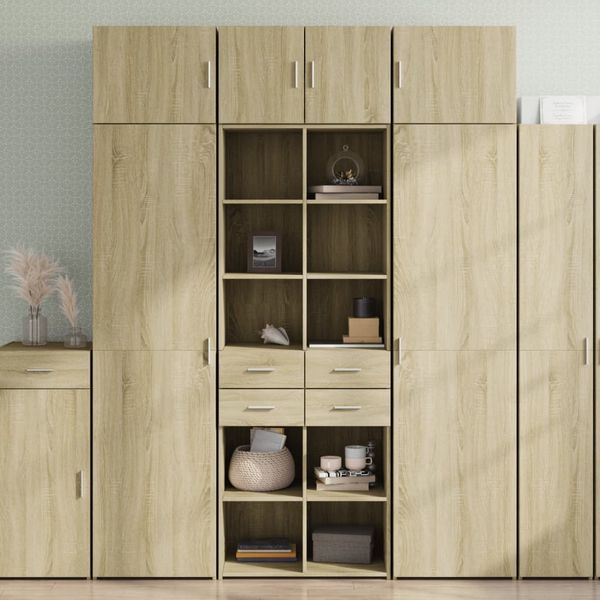 vidaXL Vysoká skrinka dub sonoma 70x42,5x185 cm kompozitné drevo