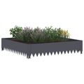 vidaXL Obrubník trávnika 4 ks 100 x 100 x 20 cm Oceľ Antracitová