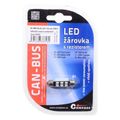 Žiarovka 6 SMD LED 12V suf. SV8.5 38mm s rezistorom CAN-BUS modrá