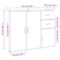 vidaXL Komoda hnedý dub 91x29,5x75 cm spracované drevo