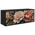 vidaXL Nástenný TV kabinet BORNE 102 x 33 x 40 cm Čierny dub