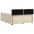 vidaXL Posteľ boxspring s matracom Krémová 140 x 190 cm Látka