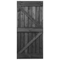 vidaXL Dvere 90x210 cm masívne borovicové drevo čierne