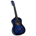 vidaXL Klasická gitara pre začiatočníkov a deti s taškou modrá 1/2 34"