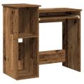 vidaXL Stôl s policami Old Wood 84x40x78 cm Engineered Wood