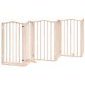 vidaXL Brána pre psa s dverami sklad. 12 panelov 600 cm topoľové drevo