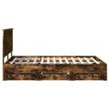 vidaXL Rám postele Dymová dub 135 x 190 cm Inžinierske drevo