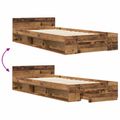 vidaXL Rám postele so skladom Staré drevo 80 x 200 cm Kompozitné drevo