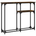 vidaXL Konzolový stolík dymový dub 75x22,5x75 cm kompozitné drevo
