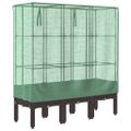 vidaXL Záhon s krytom na skleník ratanový vzhľad 120x40x140 cm