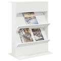vidaXL Regál na časopisy Biela 70 x 41 x 96 cm Kompozitné drevo