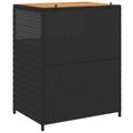 vidaXL Skrinkový Čierna 70 x 50 x 87 cm Polyester a Roly Rattan