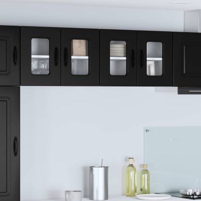 vidaXL Dvierka na umývačku Kalmar 2 pcs Čierna 60 x 31 x 40 cm