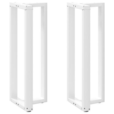 vidaXL Nohy barového stola v tvare T, 2 ks, biele, 40x35x(110-111) cm, oceľové