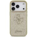 Puzdro Guess Fixed Glitter Big 4G Metal Frame pre iPhone 17 Pro zlaté