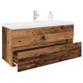 VidaXL drezová skrinka so vstavaným umývadlom a batériou Old Wood