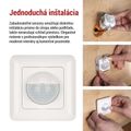 PIR senzor (pohybové čidlo) IP20 500W, biela