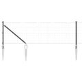 vidaXL Európsky plot s hrotmi 50 x 0,6 m PVC potiahnutá oceľ Sivá