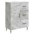 vidaXL Servírovacia skriňa Betónovo sivá 66 x 34,5 x 89,5 cm