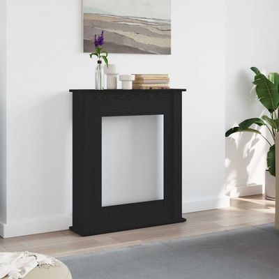 vidaXL Obloženie krbu čierne dub 75x20x87,5 cm kompozitné drevo
