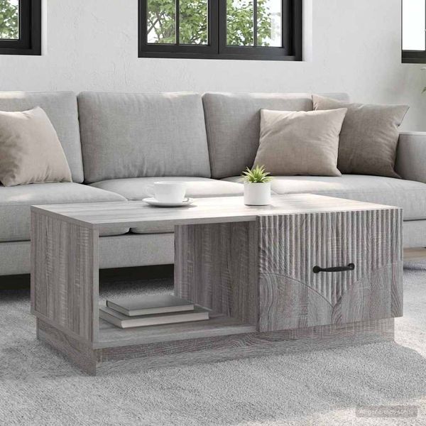 vidaXL Konferenčný stolík Sivá sonoma 90 x 50 x 37 cm Kompozitné drevo