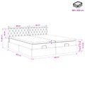 vidaXL Ottoman posteľ s matracom a LED Ružová 180 x 200 cm Zamat