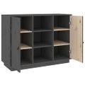 vidaXL Komoda sivá 100x40x75 cm borovicový masív