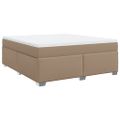vidaXL Boxspring posteľ s matracom kapučínová 180x200 cm umelá koža