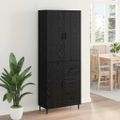 vidaXL Highboard 2 ks Čierny dub 69,5 x 34 x 180 cm Kompozitné drevo
