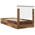 vidaXL Rám postele Staré drevo 90 x 190 cm Kompozitné drevo