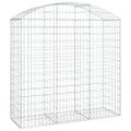 vidaXL Oblúkový gabionový kôš 150x50x140/160 cm pozinkované železo