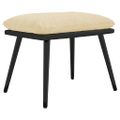vidaXL Podnožka krémová 45x29,5x35 cm látka a umelá koža
