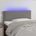 vidaXL Čelo postele s LED tmavosivé 100x5x78/88 cm látka